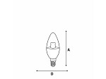 LAMP LED VELA TVL 25 CLARA 3W 2700K E14 COM ADAPT. E27