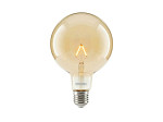 LÂMPADA LED TASCHIBRA FILAMENTO VINTAGE GLOBO G125  AUTOVOLT AMBAR