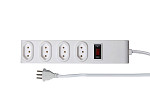 PROTETOR ELETRÔNICO TASCHIBRA 4 TOMADAS 2P+T 1m 10A