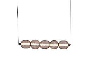 PENDENTE TASCHIBRA LED NEWTON 13W 3000K PRETO/OURO