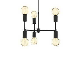 PENDENTE TASCHIBRA EQUILIBRIUM 6XE27 - PRETA