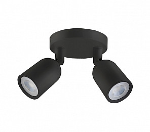 SPOT LED TASCHIBRA DIRECT MR16 BASE CIRCULAR 2X4W PRETO