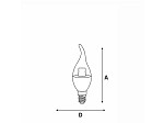 LÂMPADA LED TASCHIBRAVELA BICO TORCIDO TVL 25 / 3W 2700K E14