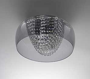 PLG-695 - PLAFON TASCHIBRA GIULIA Ø500MM 3XE27 FUMÊ