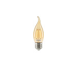 LÂMPADA LED FILAMENTO VINTAGE VELA BICO TORCIDO B35 3W AUTOVOLT ÂMBAR E27