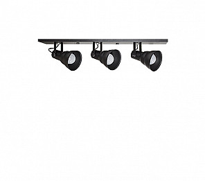 SPOT TASCHIBRA LINEAR HOL 3XE27 PRETO