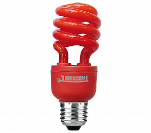 LÂMPADA TASCHIBRA COMPACTA ELETRÔNICA CORES ESP 14W 127V VERMELHO