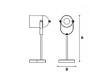 LUMINÁRIA DE MESA TASCHIBRA BELL MINI E27