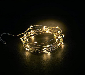 CORDÃO LUMINOSO TASCHIBRA 50 MINI LED ARAME PILHA