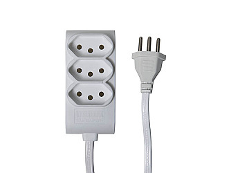 EXTENSÃO TASCHIBRA 3 TOMADAS 2P+T 3m 10A