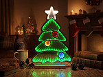 FIGURA ILUMINADA TASCHIBRA LED LUZ INFINITA ÁRVORE DE NATAL DECORADA 40CM AUTOVOLT