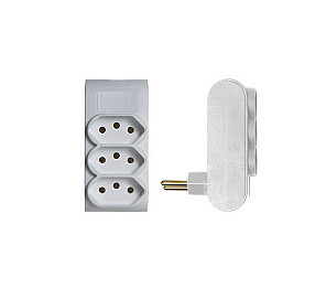 MULTIPLICADOR TASCHIBRA 3 TOMADAS 2P+T 10A