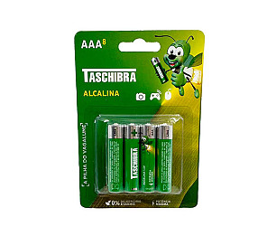 PILHA ALCALINA AAA TASCHIBRA BLISTER 8