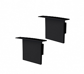 ACESSÓRIOS PERFIL SPIRE 50 TAMPA / PRESILHA EMB 35X50mm PRETO FOSCO