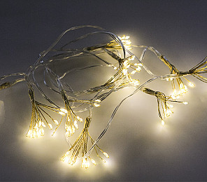 CORDÃO LUMINOSO TASCHIBRA 150 LEDS BRILHO DE LUZ PILHA 3000K