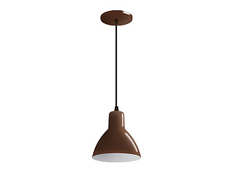 PENDENTE TASCHIBRA DESIGN TD 622/1 MARROM P/ 1LÂMPADA E-27