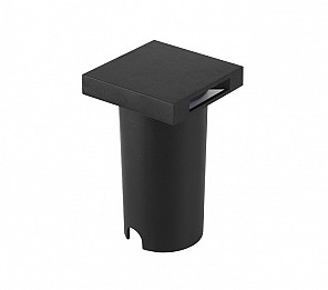 BALIZADOR DE SOLO LED FLAT 2 FACHOS 1W 3000K PRETO