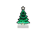 FIGURA ILUMINADA TASCHIBRA LED LUZ INFINITA ARVORE DE NATAL 25CM USB/PILHA