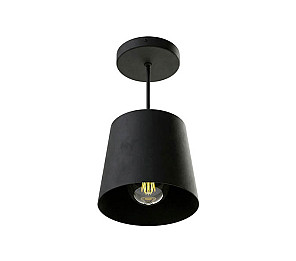 PLAFON TASCHIBRA TULIPA E27 PRETO FOSCO