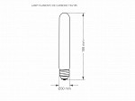 LÂMPADA FILAMENTO DE CARBONO TASCHIBRA T30/185 40W 220V