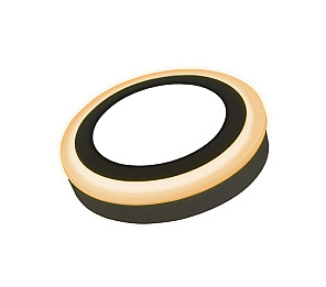 PAINEL LED TASCHIBRA DUAL COLOR 18W+6W SOBREPOR REDONDO PRETO