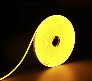 12V - FITA LED TASCHIBRA NEON FLEX 8W 120 LEDS/M 5M AMARELA IP65