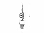 LÂMPADA LED FILAMENTO TASCHIBRA SPIRAL GLASS 4W AMBAR E27