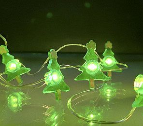 CORDÃO TASCHIBRA  10 LEDS PILHA ARVORE