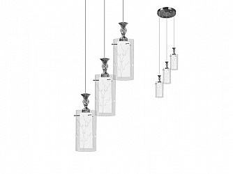 PENDENTE TASCHIBRA DESIGN TD 292/3 P/ 3LÂMPADA E-27