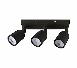 SPOT LED TASCHIBRA DIRECT MR16 BASE LINEAR 3X4W PRETO