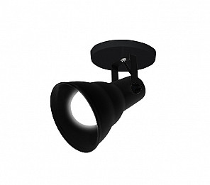 SPOT TASCHIBRA CIRCULAR HOL 1XE27 PRETA