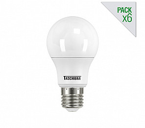 PACK 6  LÂMPADAS LED TKL 60  TASCHIBRA 9W 6500K
