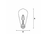 LÂMPADA LED TASCHIBRA FILAMENTO VINTAGE ST64 AUTOVOLT FUME