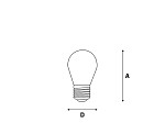 LÂMPADA INCANDESCENTE TASCHIBRA PERA FOGÃO/GELADEIRA E27 40W