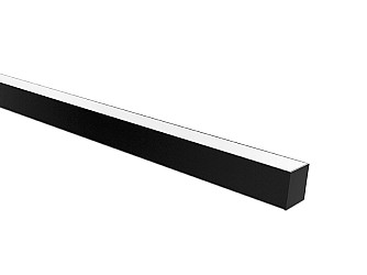 PERFIL LED TASCHIBRA ZENITH 50 SOBREPOR 50X50X3000mm PRETO FOSCO