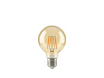 LÂMPADA LED TASCHIBRA FILAMENTO VINTAGE GLOBO G80 4W AUTOVOLT AMBAR