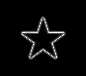 ARMAÇÃO LUMINOSA LED ESTRELA 100X100cm 12W