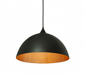 PENDENTE TASCHIBRA BROOKLYN 1XE27 PRETO + COBRE