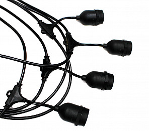 CORDÃO CIPRO C/ 8 SOQUETES E27 COM PROLONGADOR