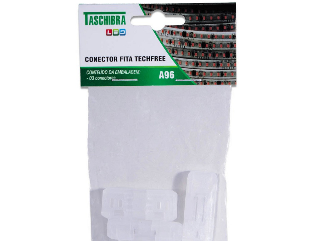 A96 CONECTOR P/ FITA TECHFREE 120LED/m e COB 3PÇS UNICA