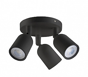 SPOT LED TASCHIBRA DIRECT MR16 BASE CIRCULAR 3X4W PRETO