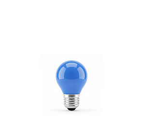 LÂMPADA INCANDESCENTE BOLINHA AZUL 15W TASCHIBRA