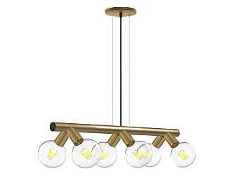 PENDENTE TASCHIBRA FICUS 6XE27 OURO