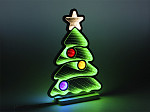 FIGURA ILUMINADA TASCHIBRA LED LUZ INFINITA ÁRVORE DE NATAL DECORADA 40CM AUTOVOLT