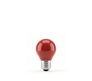 LÂMPADA INCANDESCENTE BOLINHA VERMELHA 15W TASCHIBRA