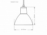 PENDENTE TASCHIBRA DESIGN TD 622/1 PRETO P/ 1LÂMPADA E-27