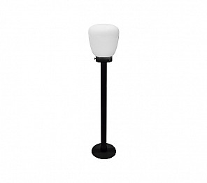 POSTE TASCHIBRA THOR 850 1XE27 C/ VIDRO LEITOSO + PRETO