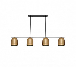 PENDENTE TASCHIBRA FOLK 4XE27 OURO