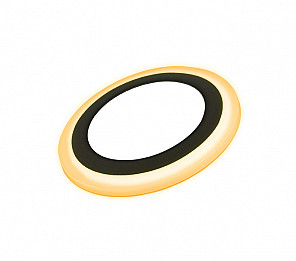 PAINEL LED TASCHIBRA DUAL COLOR 18W+6W EMBUTIR REDONDO PRETO