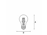 LÂMPADA LED TASCHIBRA FILAMENTO VINTAGE A60 4W AUTOVOLT AMBAR